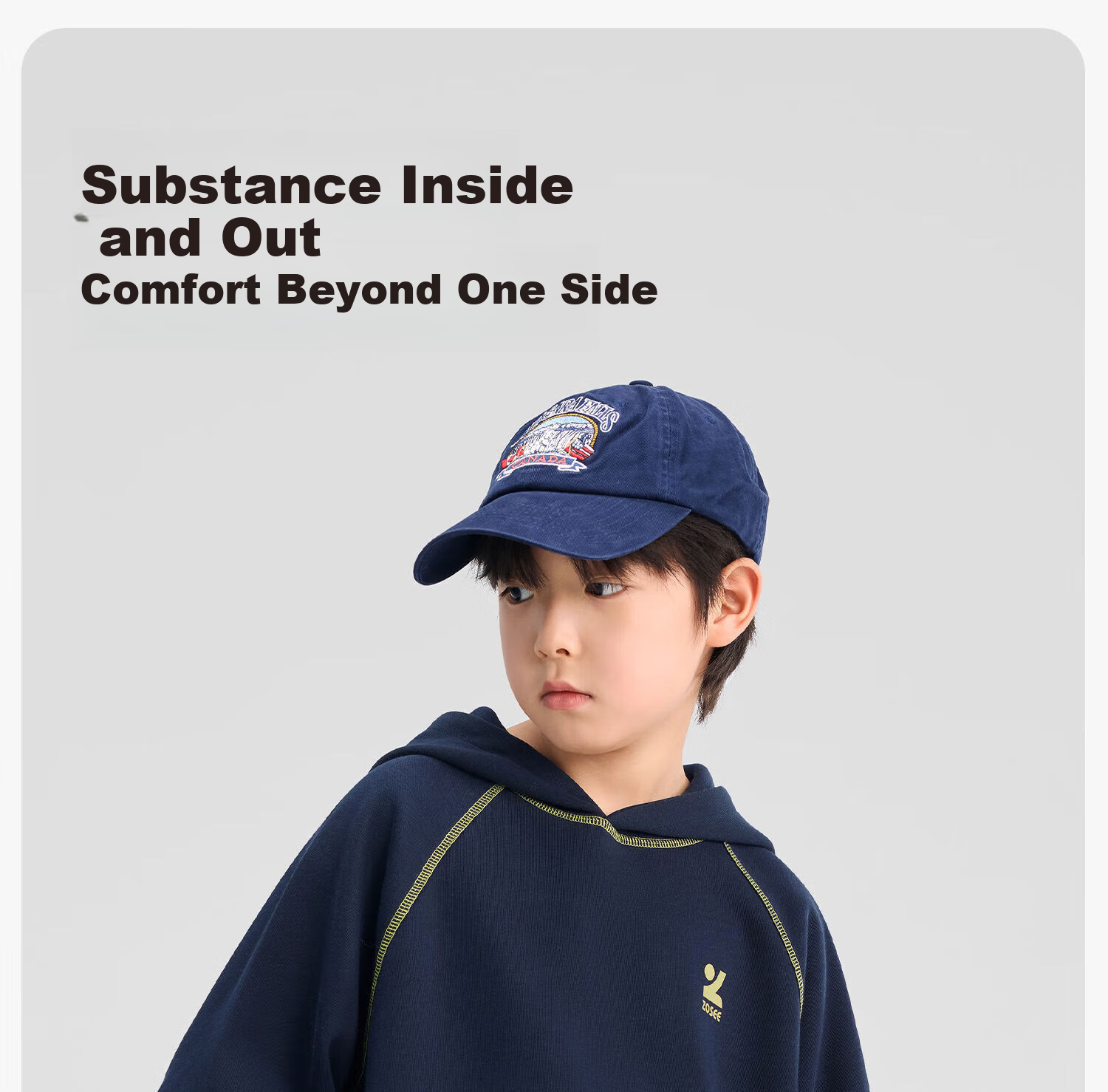 Zuo Xi Kids Children's Sweatshirt 2026 Spring New Boys Jacket Boys Sportswear Top Trendy Light Gray 150 9